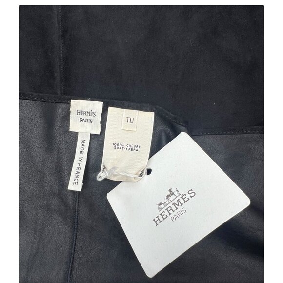 Hermes Navy Blue Huge Super Fine Goat Skin Suede Belt New Tags Made in France main image 4